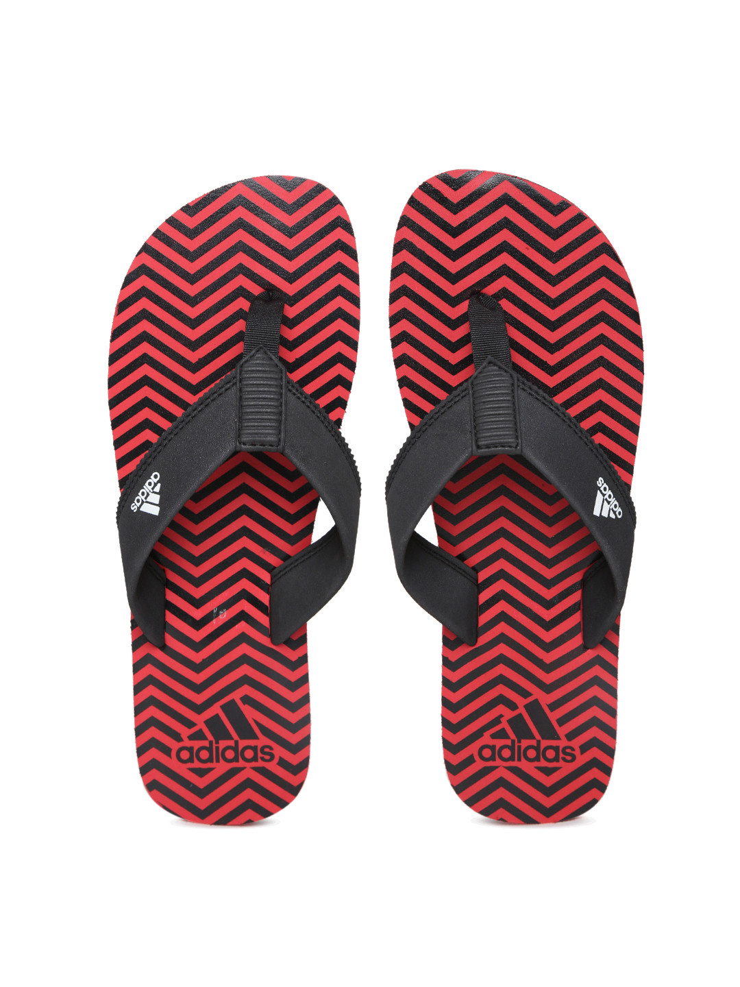 Buy ADIDAS Men Black & Red Inert Chevron Print Flip Flops - Flip Flops for Men 1989416 | Myntra