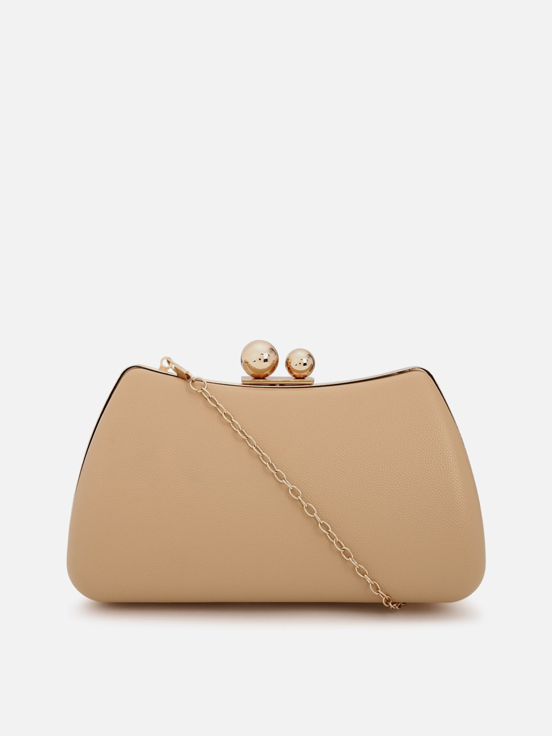 Buy Allen Solly Nude Coloured Textured Box Clutch Clutches for Women