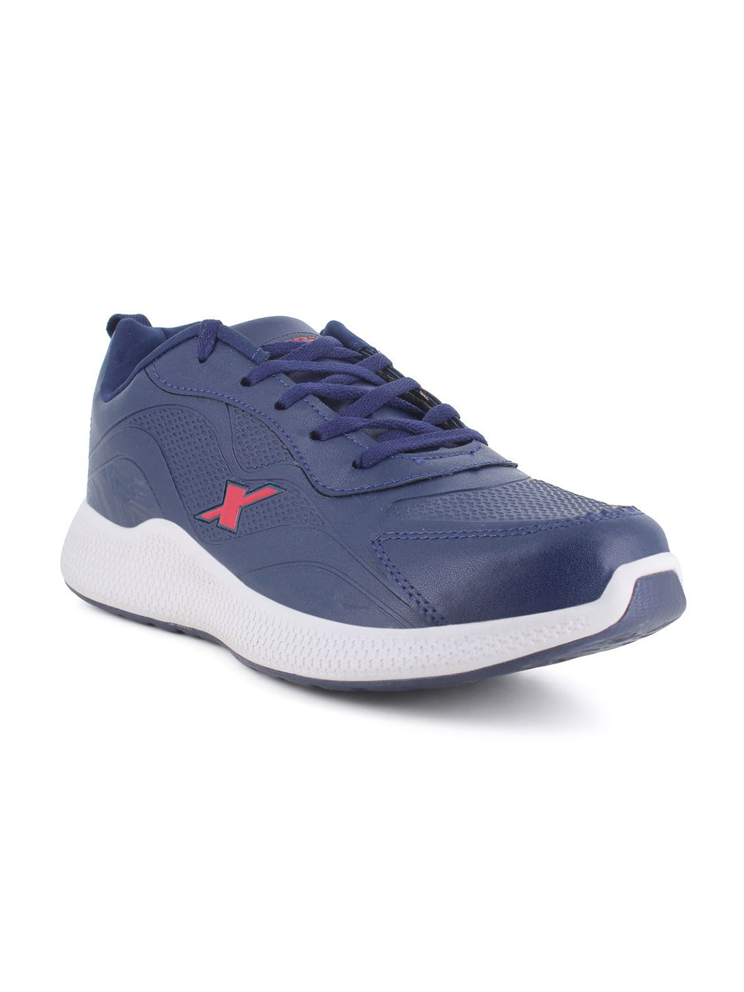 sparx men's navy blue and white running shoes
