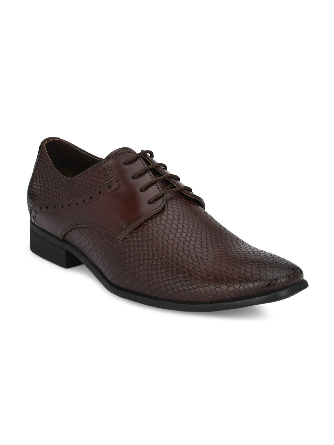 Buy El Paso Men Brown Textured Formal Derbys Formal Shoes for Men