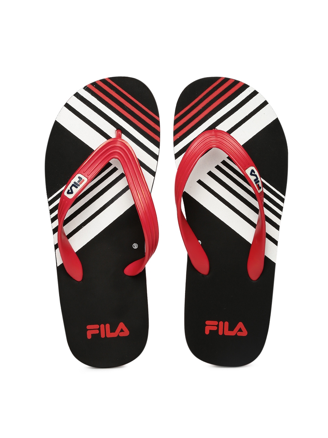 Buy FILA Men Red & Black Printed Spark Flip Flops - Flip Flops for Men ...