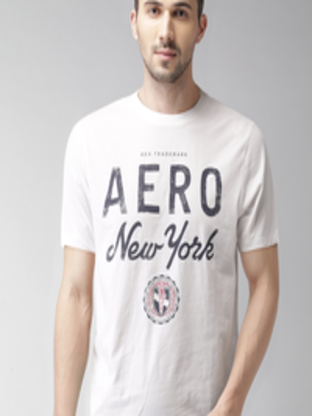Buy Aeropostale Men White Printed Round Neck T Shirt - Tshirts for Men ...