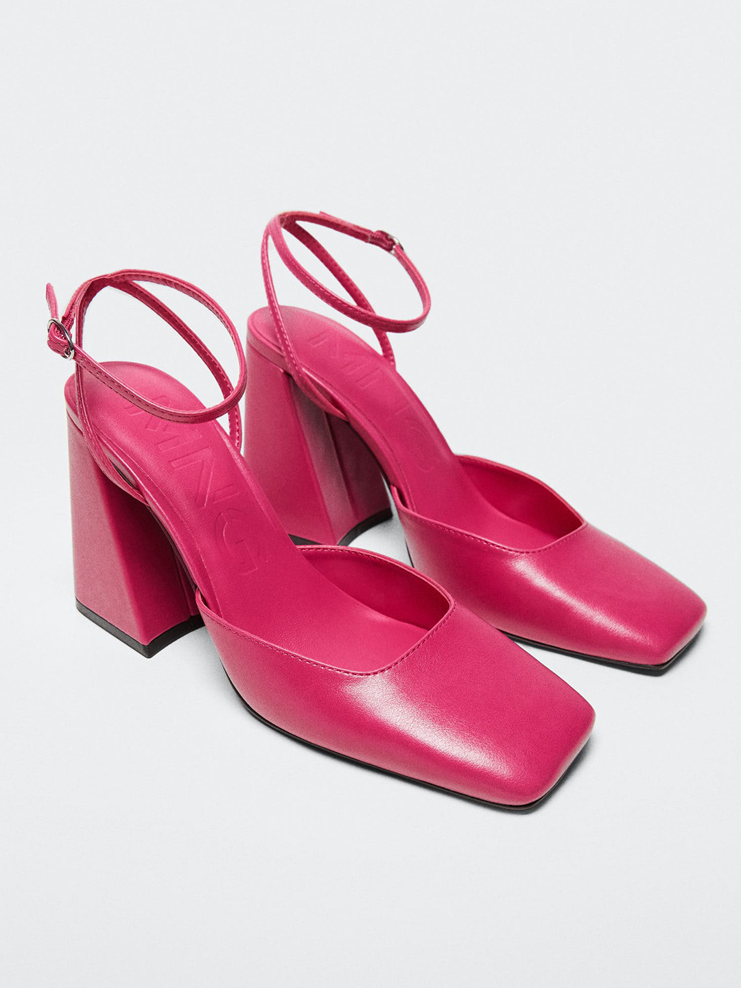 Buy MANGO Pink Solid Block Heels Heels for Women 19914510 Myntra
