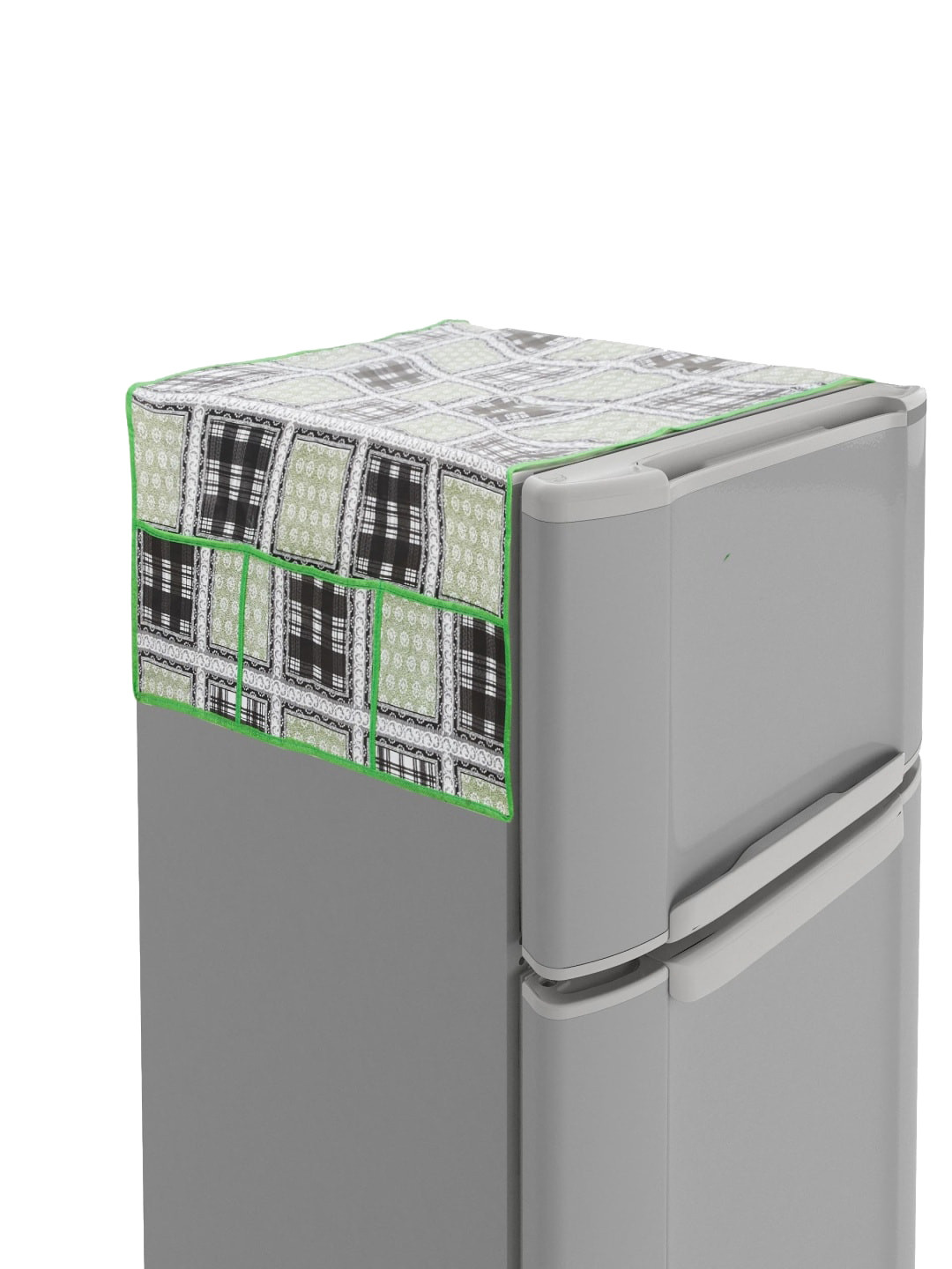 Buy Home Centre Corsica Green Checked Refrigerator Top Cover
