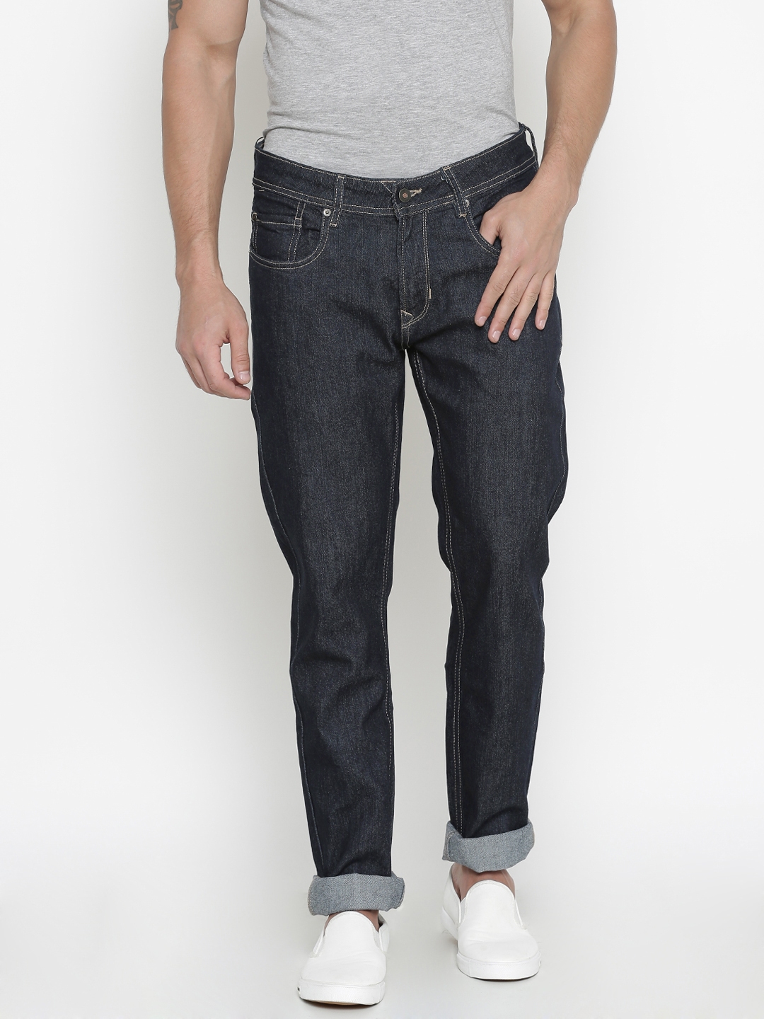 peter england black jeans