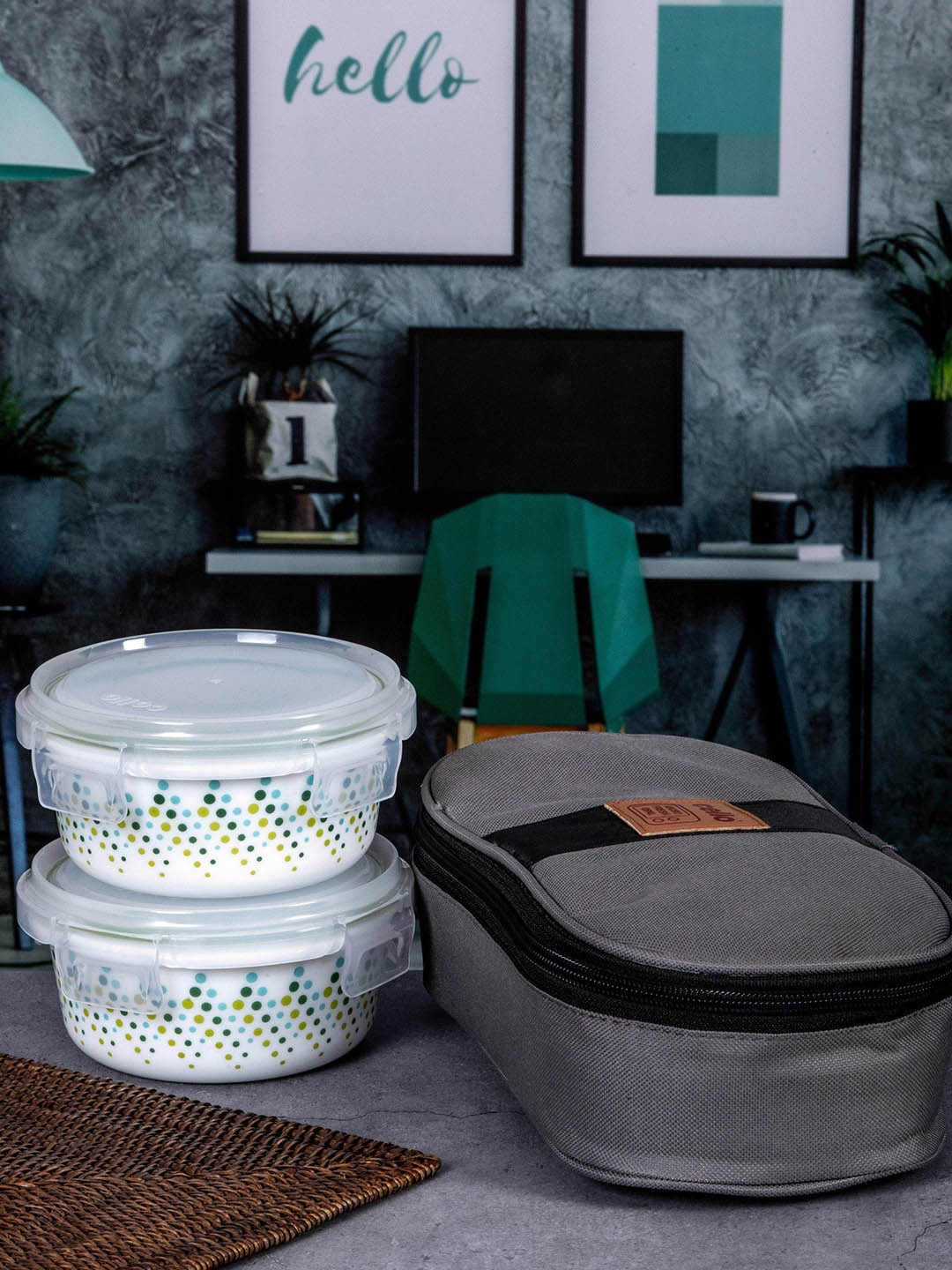 Buy Cello White Set Of 2 Dishwasher Safe Glass Lunch Box With Jacket