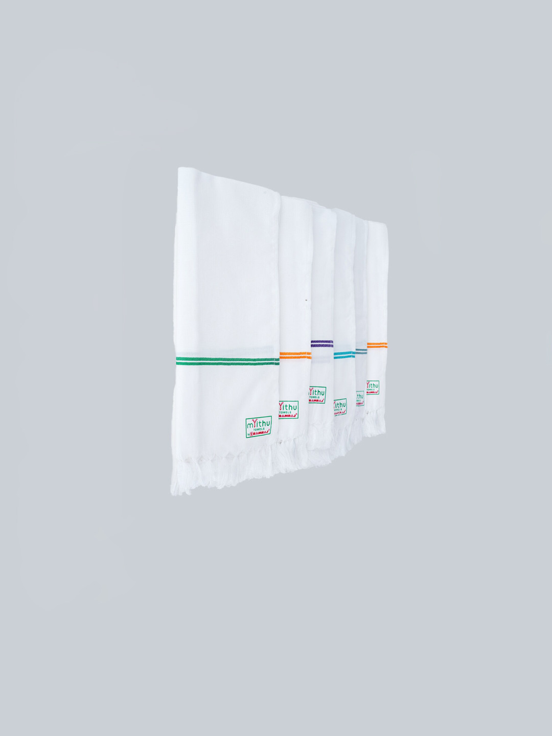Buy Ramraj Set Of 6 White Solid 110 GSM 100 Cotton Bath Towels Bath