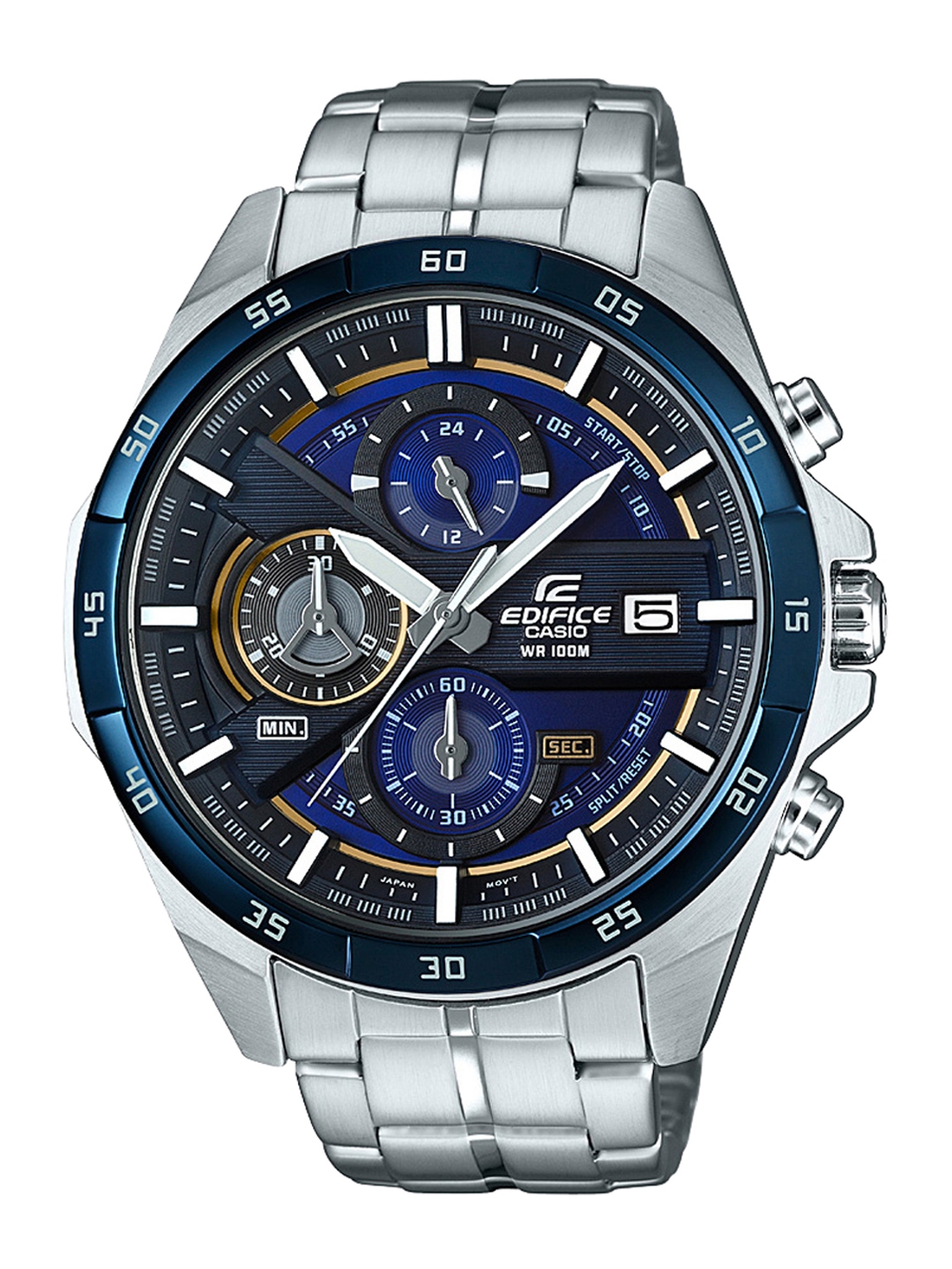 casio edifice silver blue