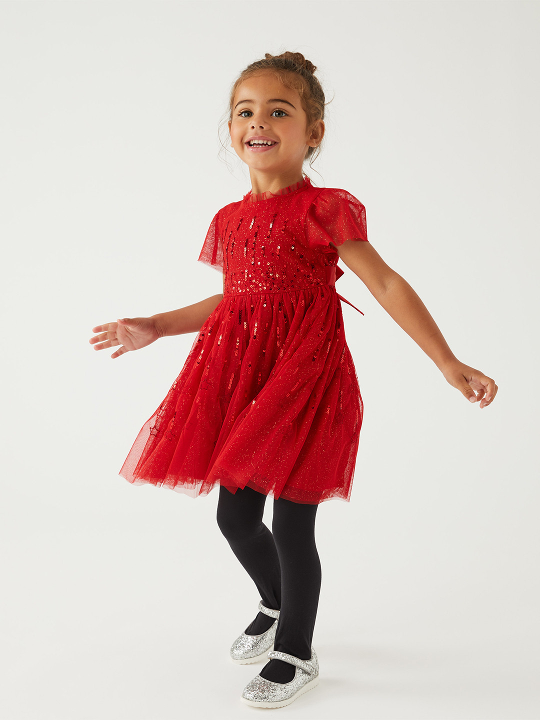 Buy Marks & Spencer Red Embellished Maxi Dress Dresses for Girls
