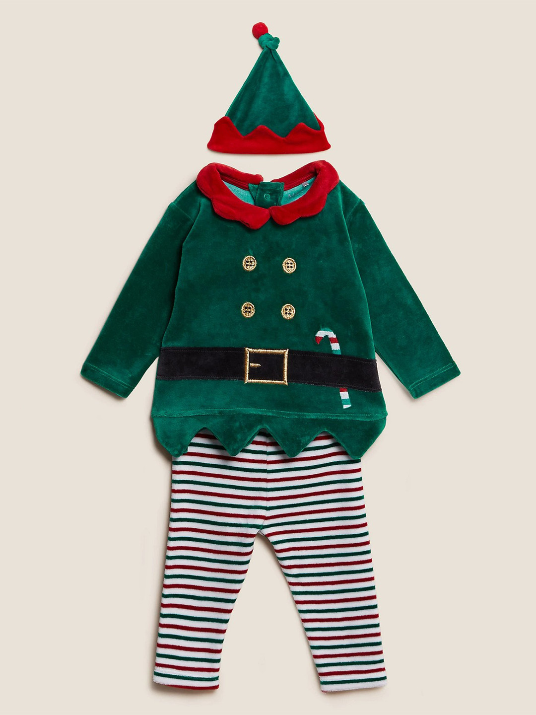 Buy Marks & Spencer Kids Green & Red Christmas Clothing Set Clothing