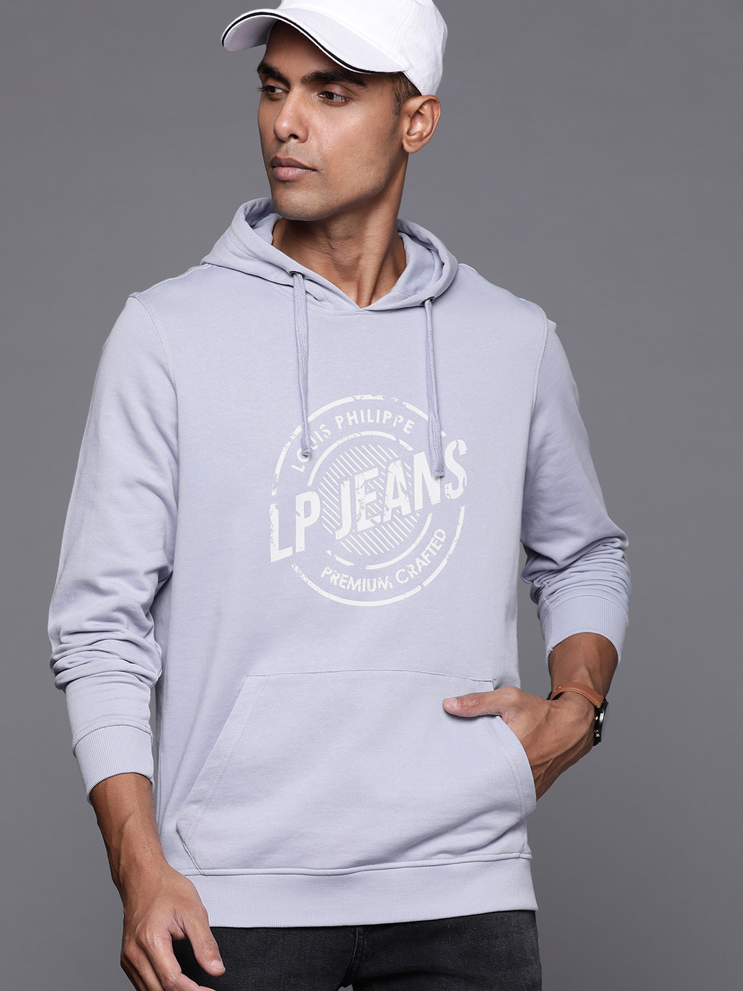 Louis philippe white sweatshirt clearance