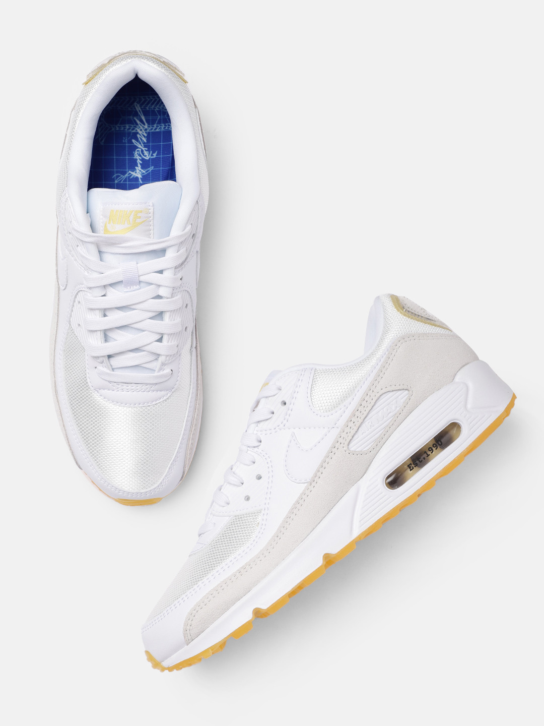 mens nike air max 90 trainers white
