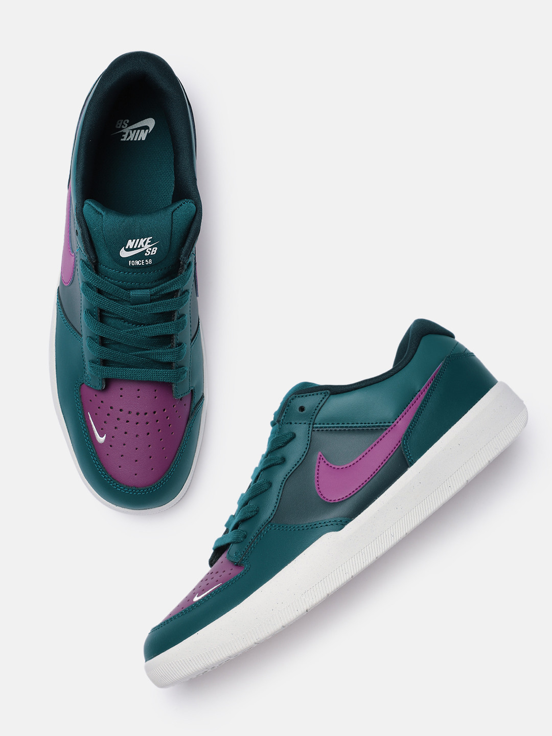 Buy Nike Unisex Blue FORCE 58 PRM Leather Skateboarding Shoes Sports