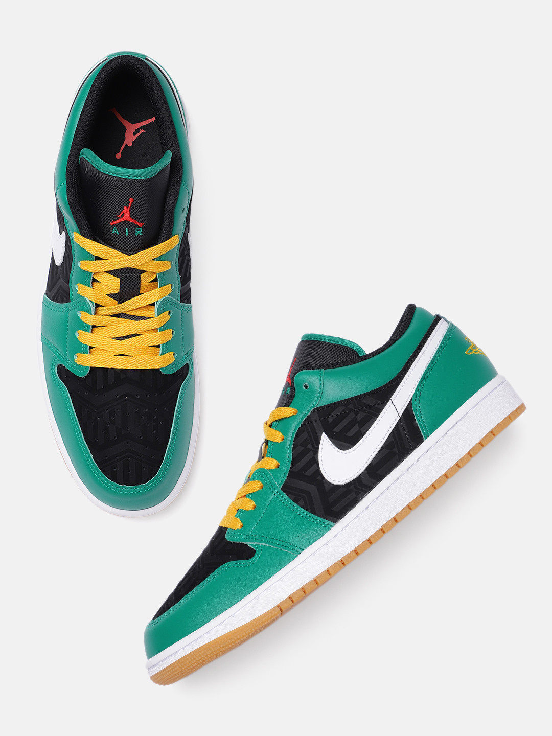 mens black and green jordans