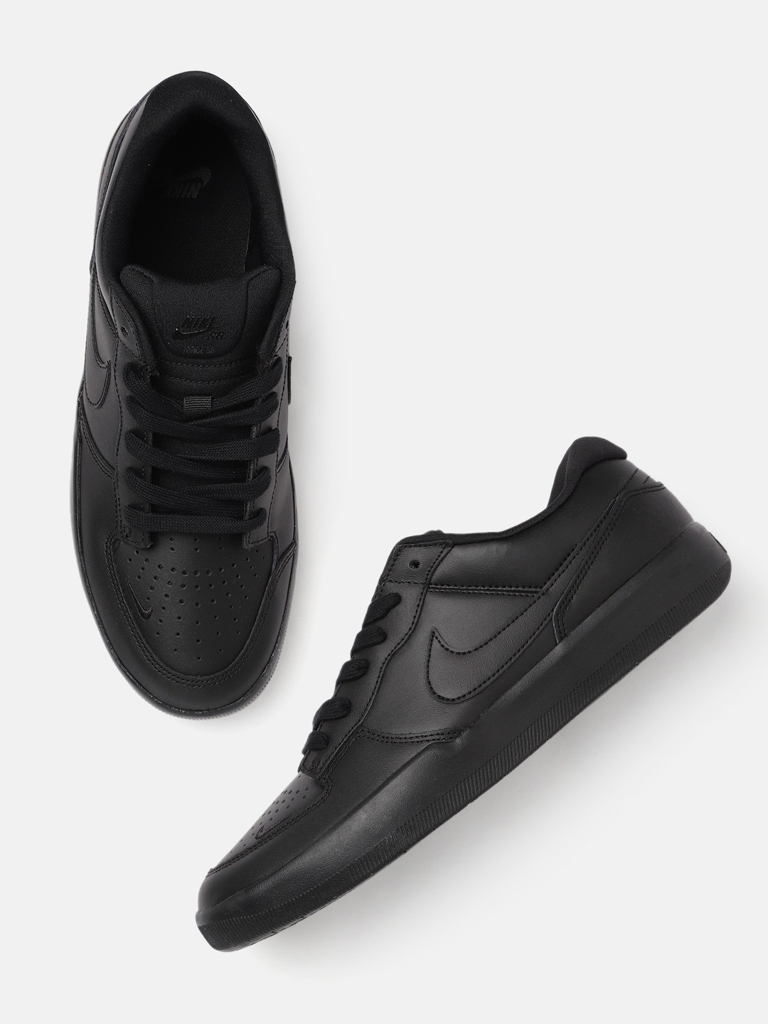 Buy Nike Unisex Black Force 58 Leather Skateboarding Shoes Sports