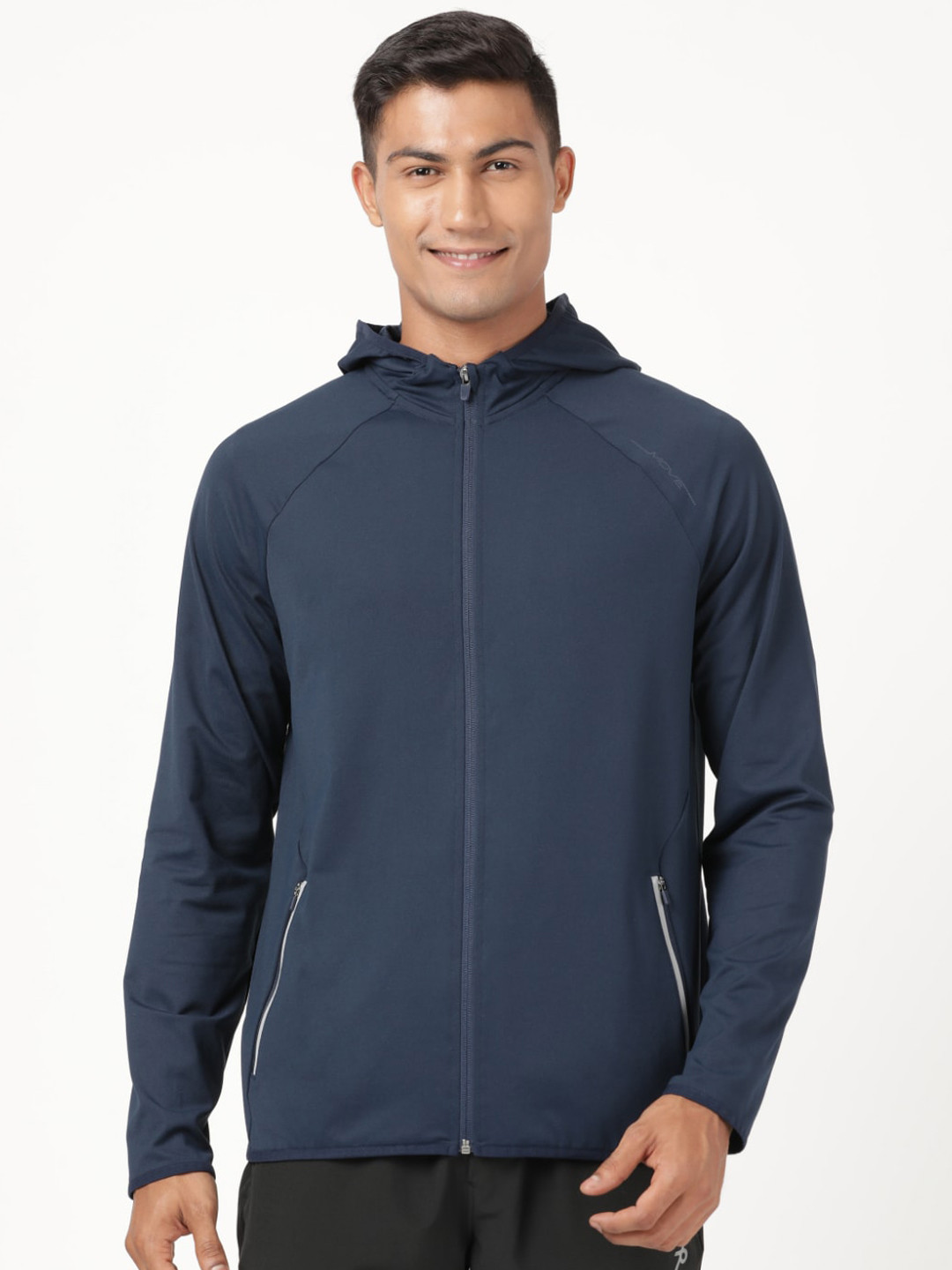 Buy Jockey Men Blue Hooded Bomber Jacket Jackets for Men 19940190