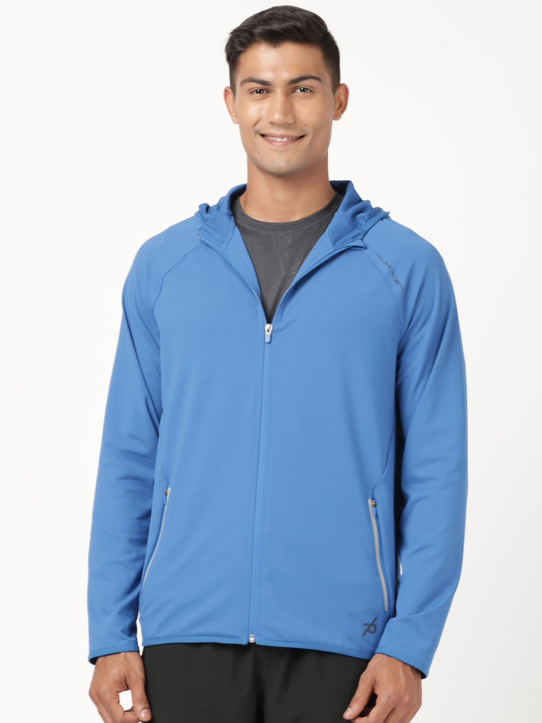 Buy Jockey Men Blue Hooded Bomber Jacket Jackets for Men 19940198