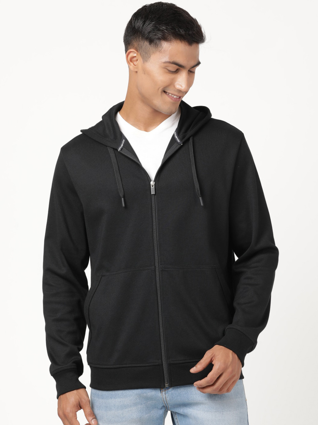Buy Jockey Men Black Hooded Sweatshirt - Sweatshirts for Men 19940234 ...