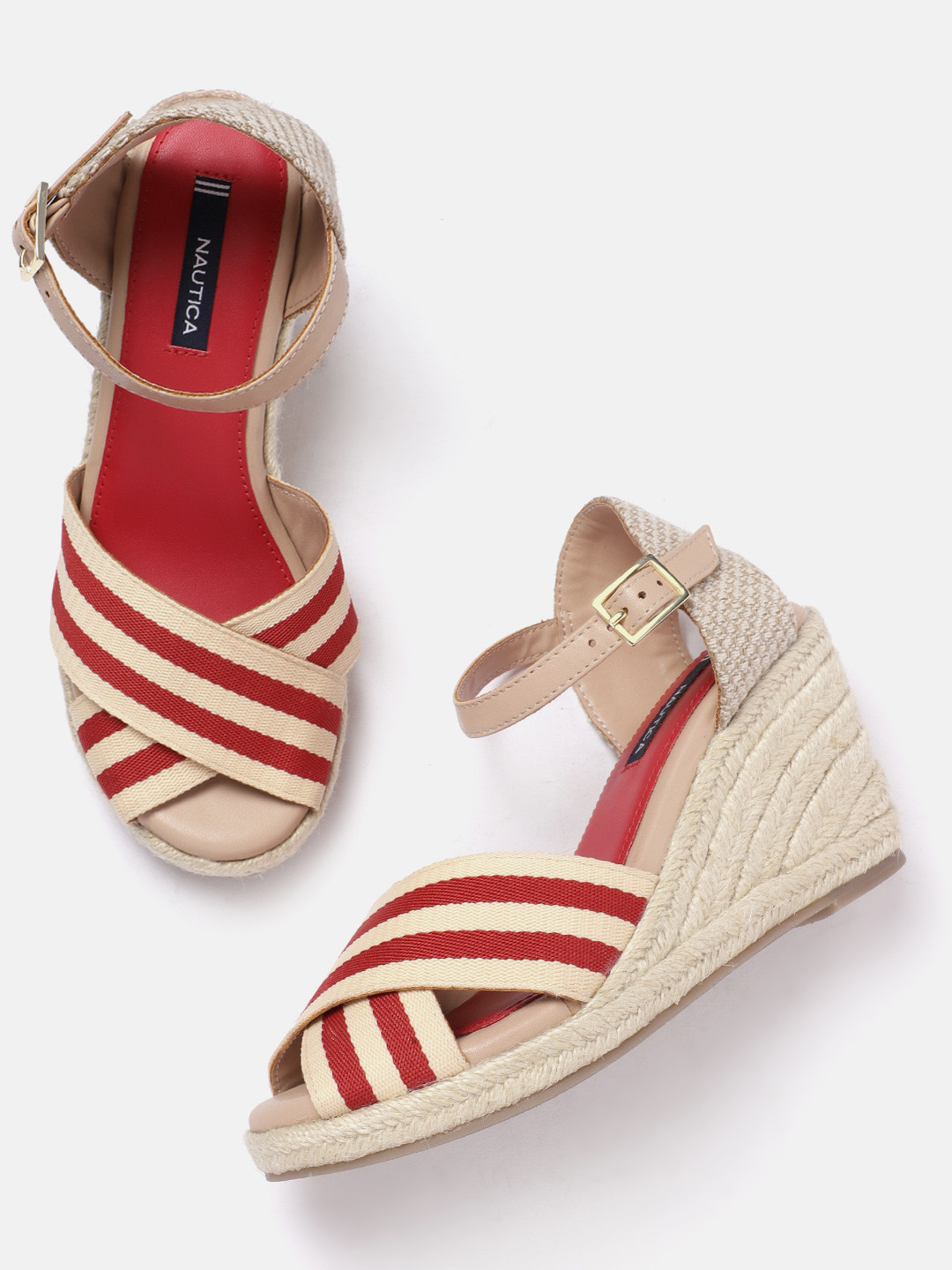 Buy Nautica Women Striped Wedge Heel Sandals Heels for Women 19947932