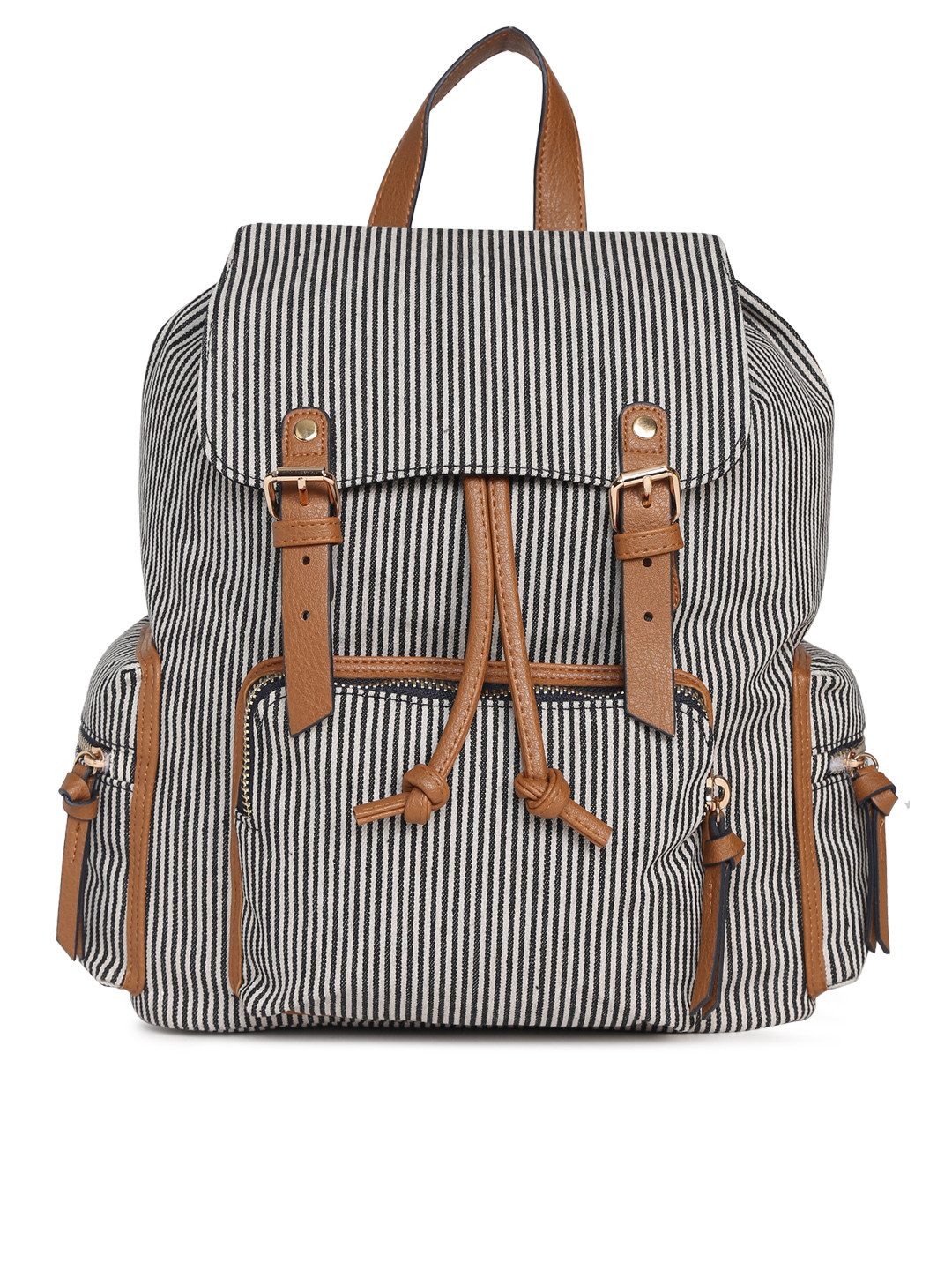 Buy Accessorize Women Black & White Striped Backpack Backpacks for Women 1995157 Myntra