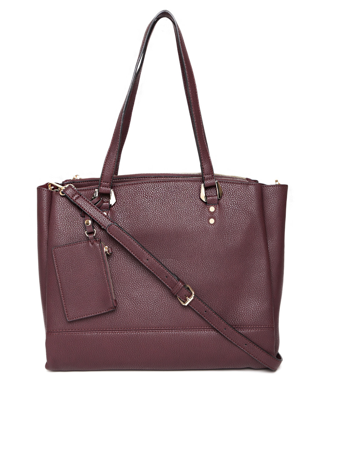 Buy Accessorize Burgundy Solid Shoulder Bag Handbags for Women