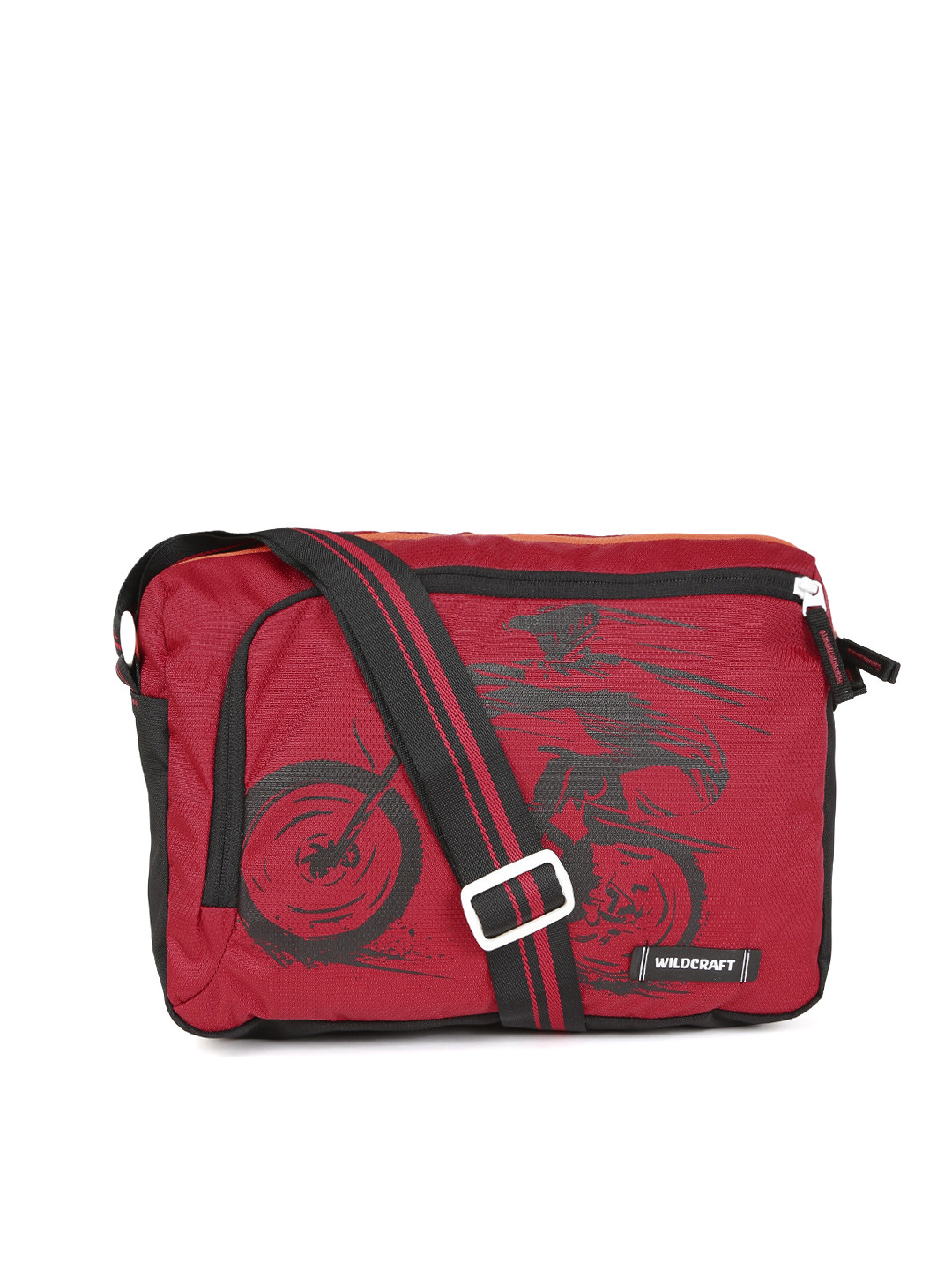Buy Wildcraft Unisex Red & Black Printed M Sling Messenger Bag