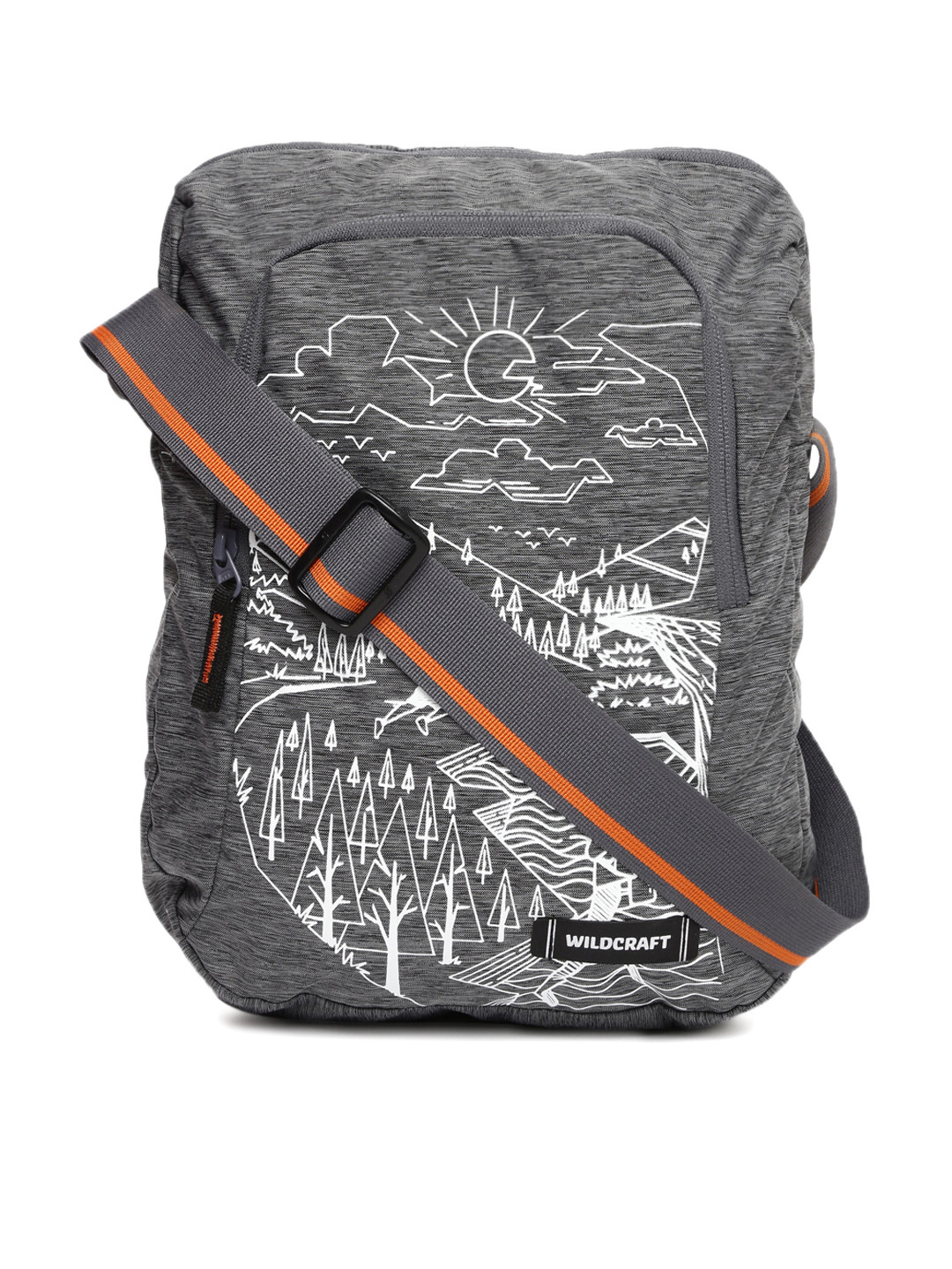 Buy Wildcraft Unisex Grey Printed Messenger Bag Messenger Bag for