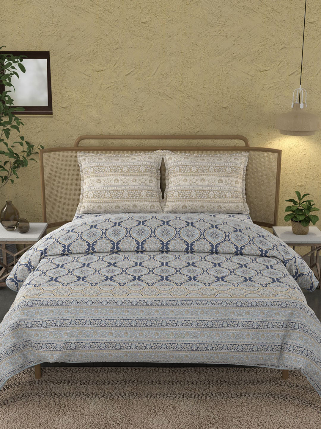 Buy MYTRIDENT Unisex Blue Bedsheets Bedsheets for Unisex 19959522