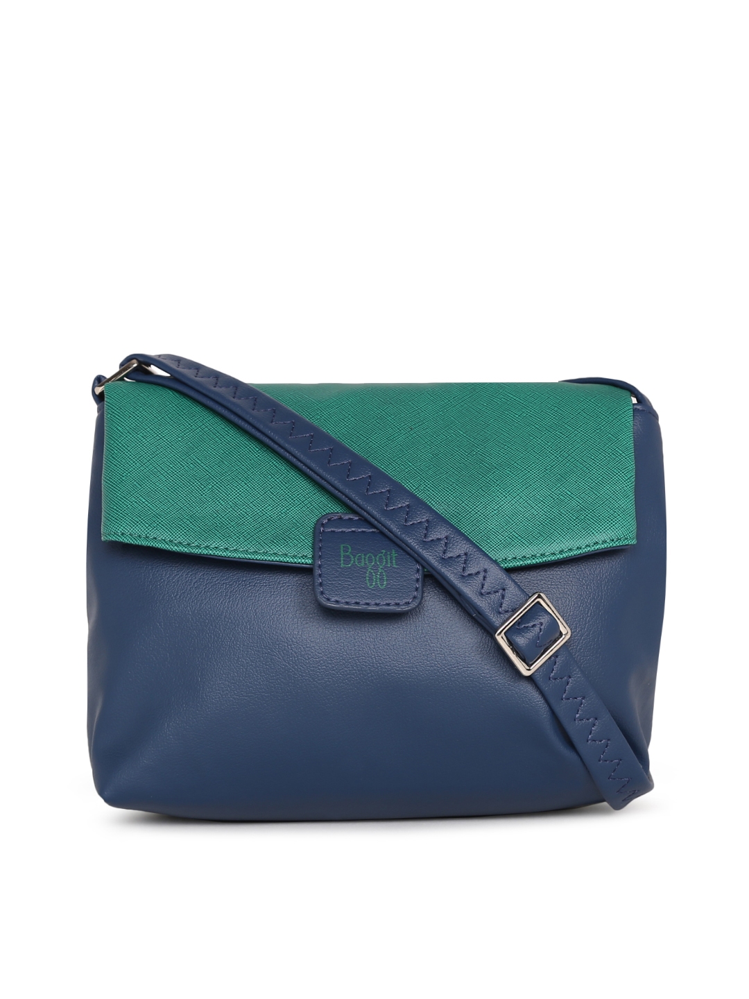 Buy Baggit Green & Blue Colourblocked Sling Bag - Handbags for Women ...