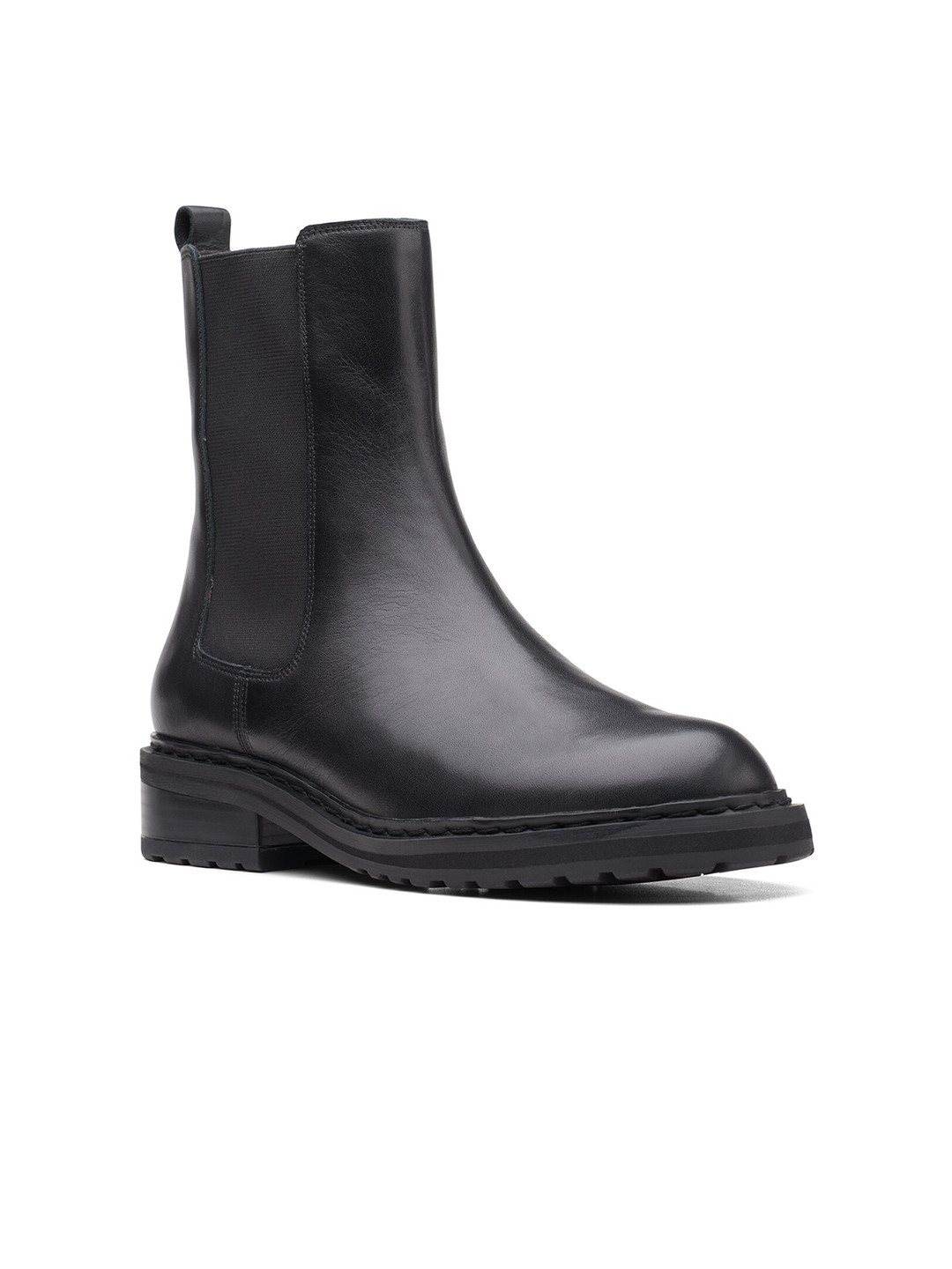 clarks black leather boots