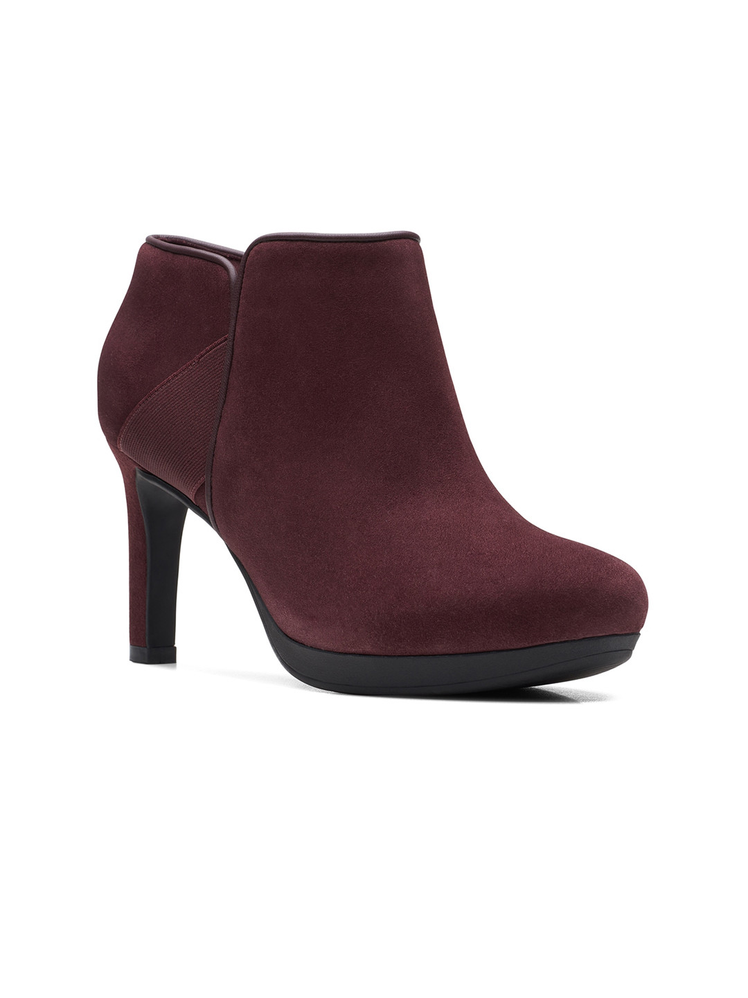 clarks burgundy ankle boots