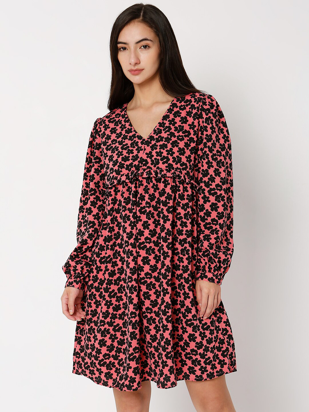 Buy Vero Moda Pink Floral A Line Dress - Dresses for Women 19985490 ...