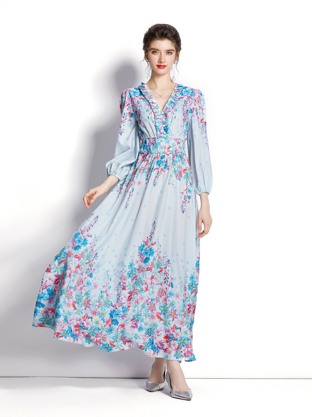 Buy JC Collection Blue Floral Maxi Dress Dresses for Women 19986364