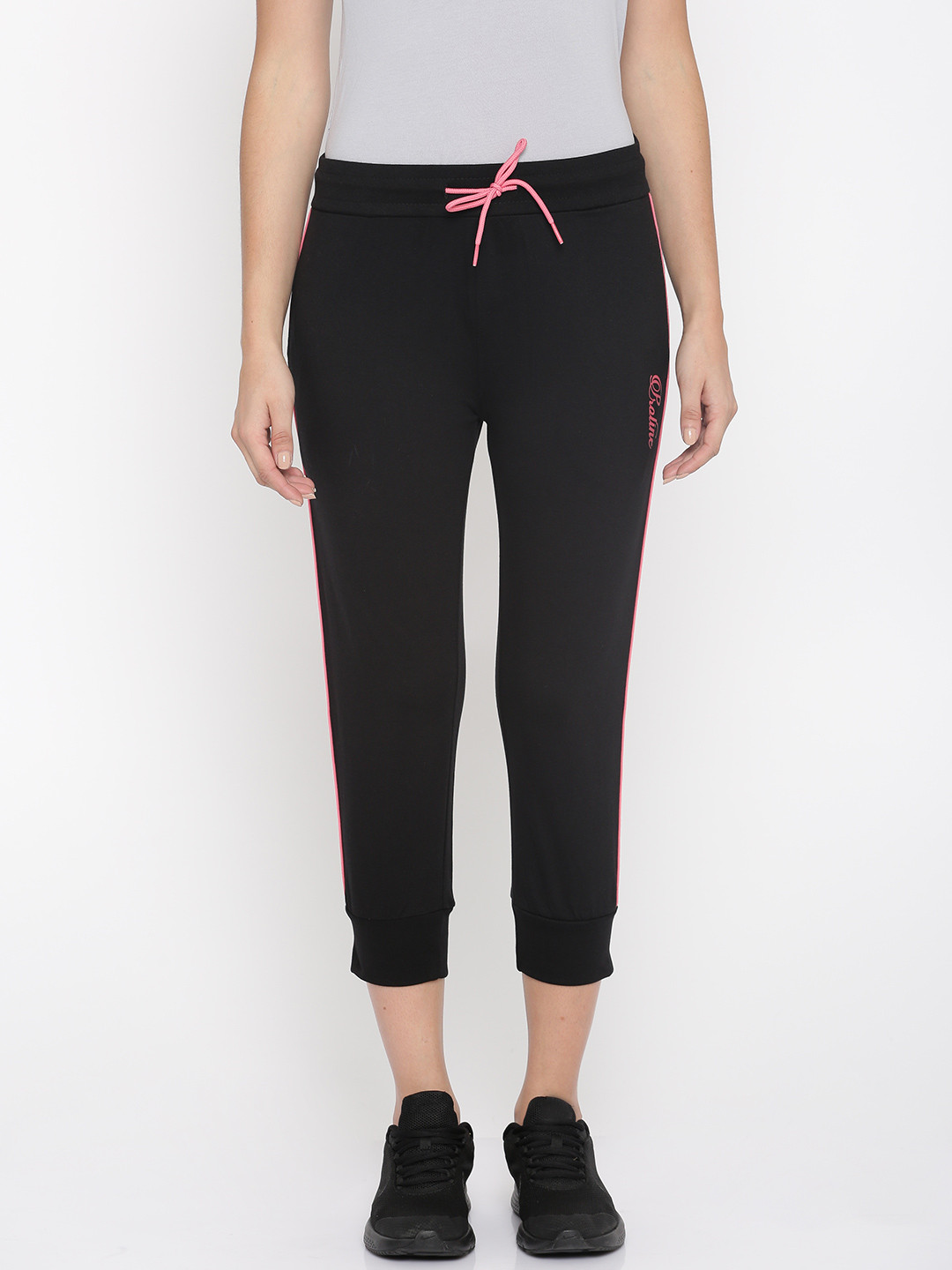 Buy Proline Active Women Black Solid Regular Fit Capris Capris for