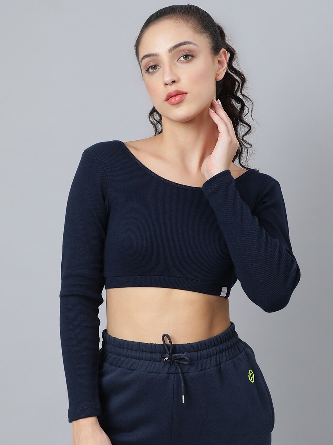 Buy Pritla Women Navy Blue Organic Cotton Crop Top Tops For Women 19991220 Myntra