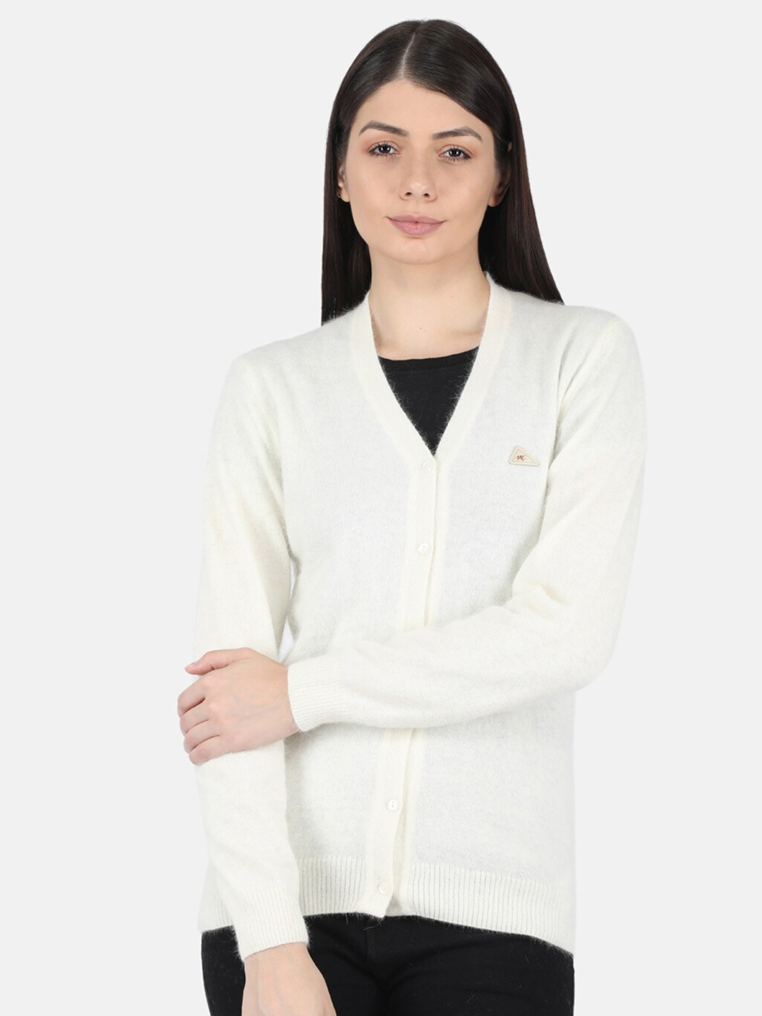 Buy Monte Carlo Women Plus Size White Cardigan Sweaters for Women