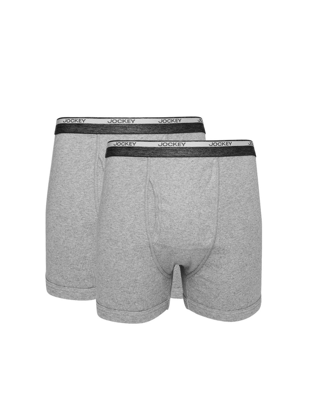 Buy Jockey Men Pack Of 2 Grey Boxer Briefs 8009 0205 Briefs for Men
