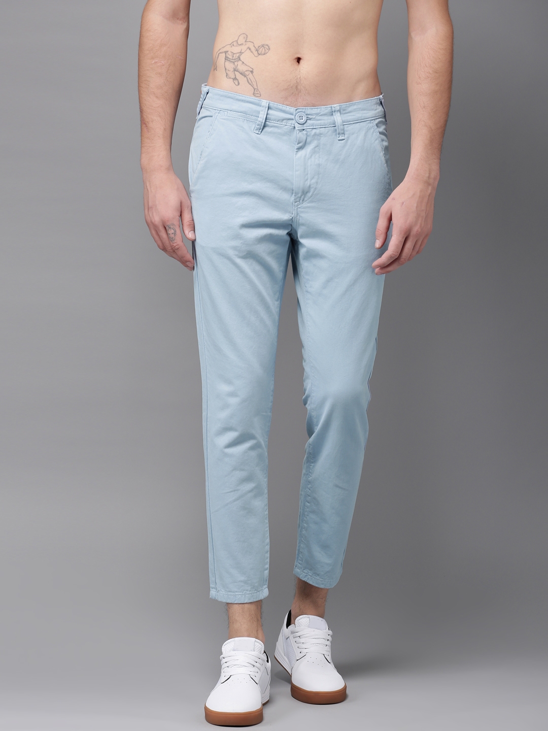 mens skinny cropped chinos