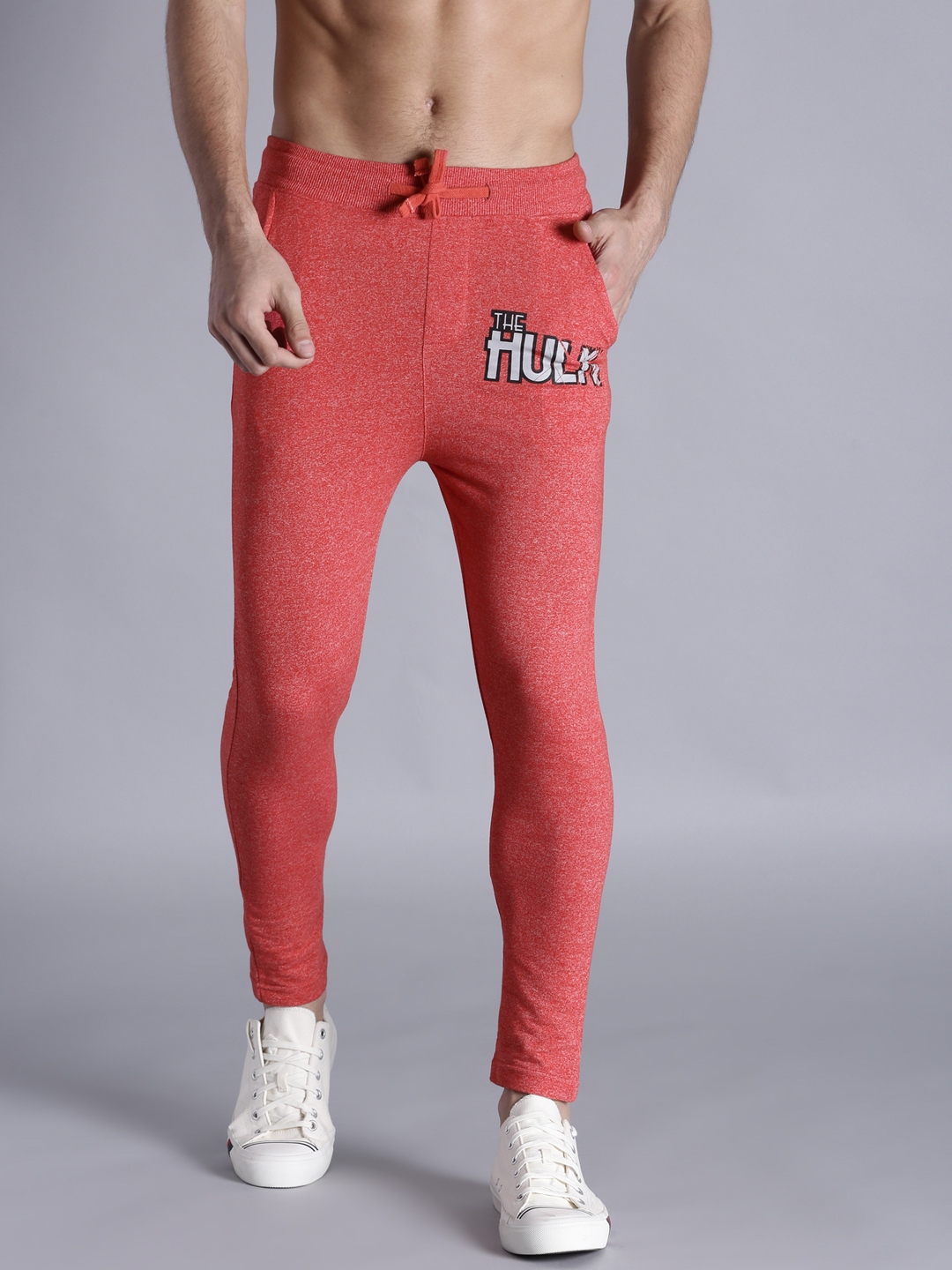 mens red joggers