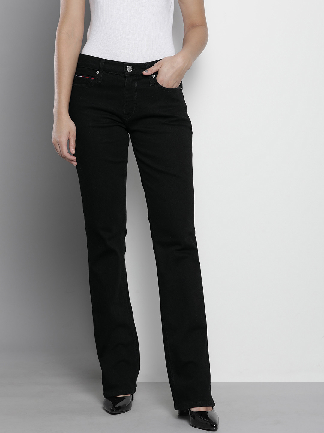 Tommy Hilfiger Jeans Black Organic Cotton Casual Pants