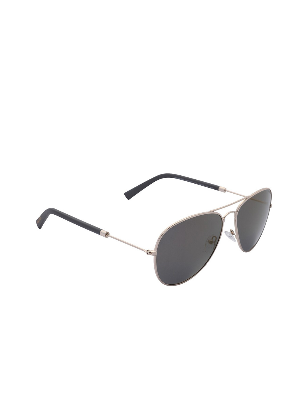 Buy Nautica Unisex Grey Lens & Gold Toned Aviator Sunglasses With