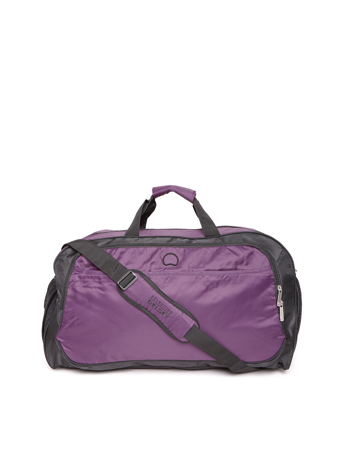 Buy DELSEY Unisex Purple & Black Colourblocked Duffel Bag Duffel Bag