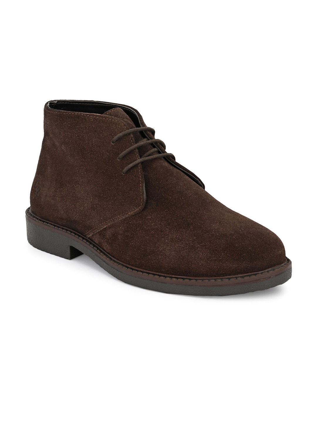 Buy CARLO ROMANO Men Brown Solid Suede Regular Boots Boots for Men