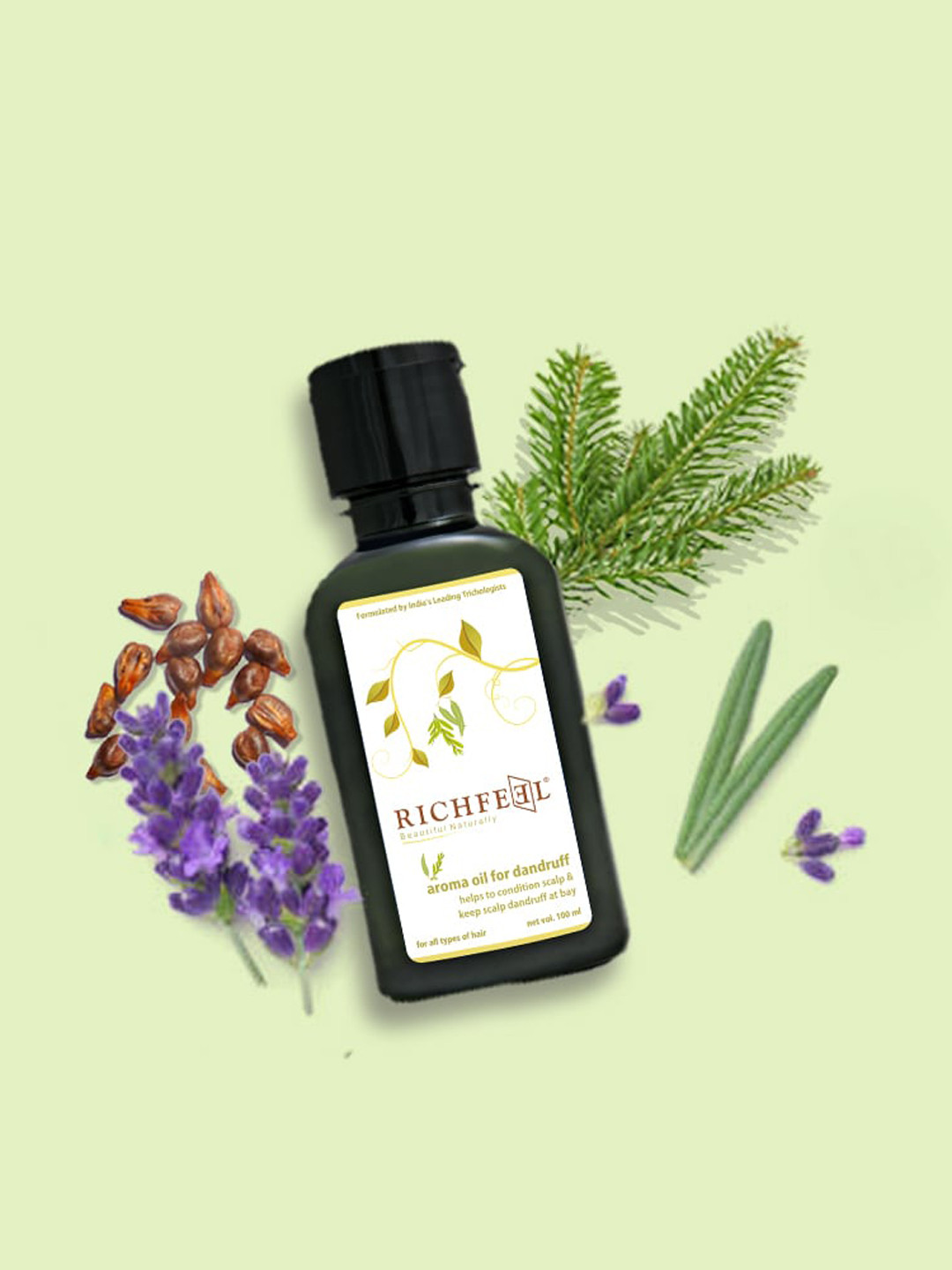 Buy Richfeel Vegan & Cruelty Free Aroma Hair Oil For Dandruff 100 Ml