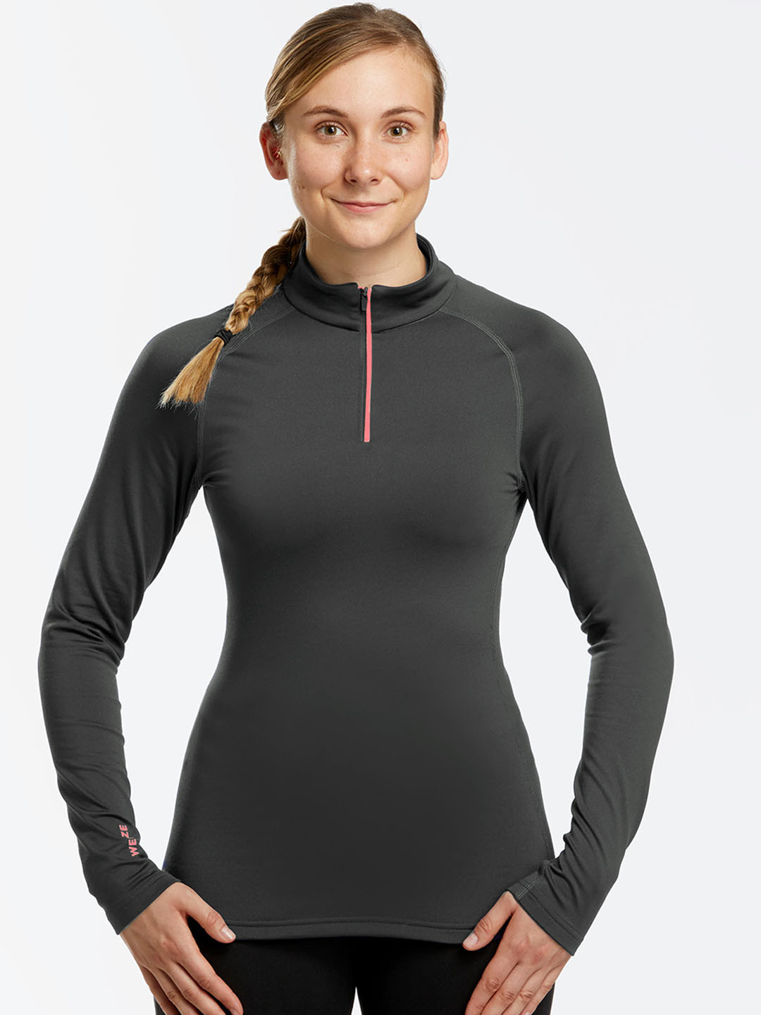Buy WEDZE By Decathlon Women Grey Solid Thermal Tops Thermal Tops for