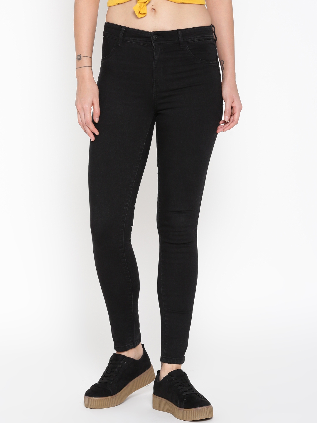 womens black jeggings
