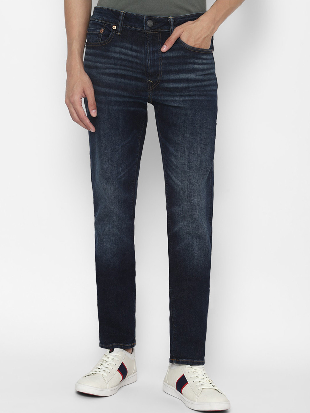 Jeans American Eagle Extreme Flex - Taille 30-32 X 35, Droit, Denim Bleu, Occasion Excellent état