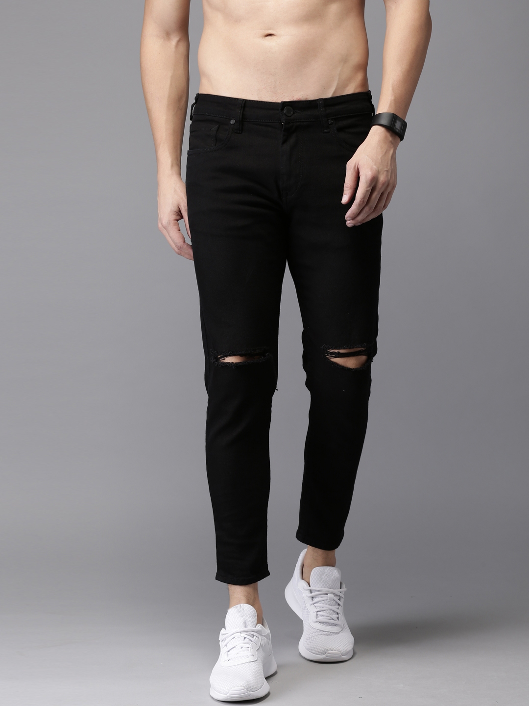 black stretchable jeans