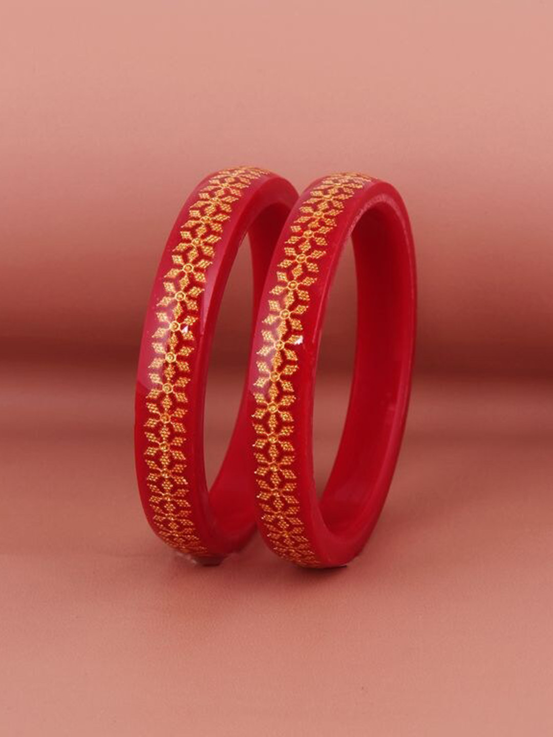 Buy LUCKY JEWELLERY Maroon Gold Toned Sankha Bengali Pola Buy LUCKY JEWELLERY Maroon Gold Toned Sankha Bengali Pola