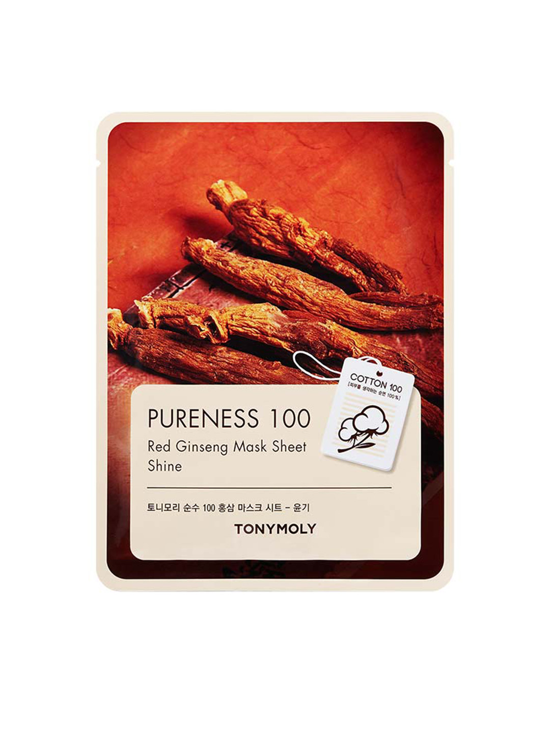 Buy TONYMOLY Pureness 100 Red Ginseng Mask Sheet 21 Ml Sheet Masks